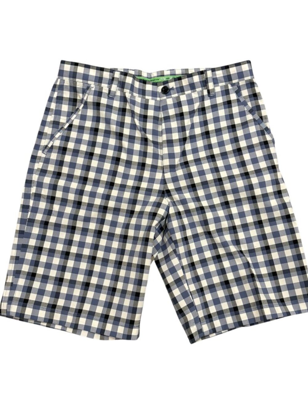 IZOD Golf Men's Shorts - Blue/Black/White - Flat Front